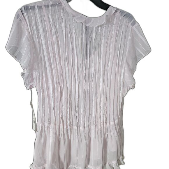 NWT Notations Women’s Size L Pink Two Piece Blouse Set Camisole + Shell Layer - Picture 2 of 10